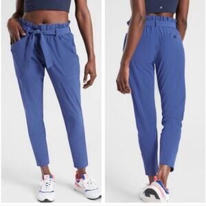 Athleta Skyline Pants Paper Bag Tapered Belted